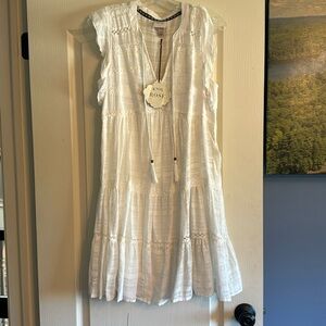 White dress! NWT. Functioning tie